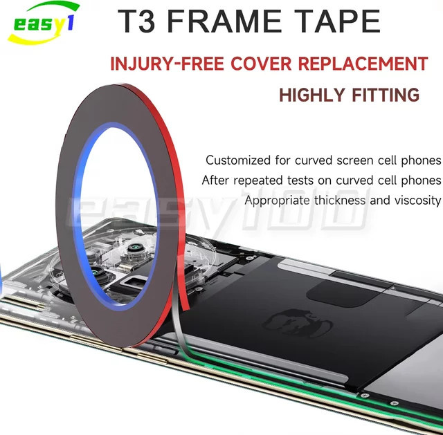 MECHANIC T3 Tape doppelseitiges Klebeband 0,3 mm zur Montage von LCD-Bildschirmen und als wasserdichtes Dichtungs-Reparaturwerkzeug für Mobiltelefone - Bild 1