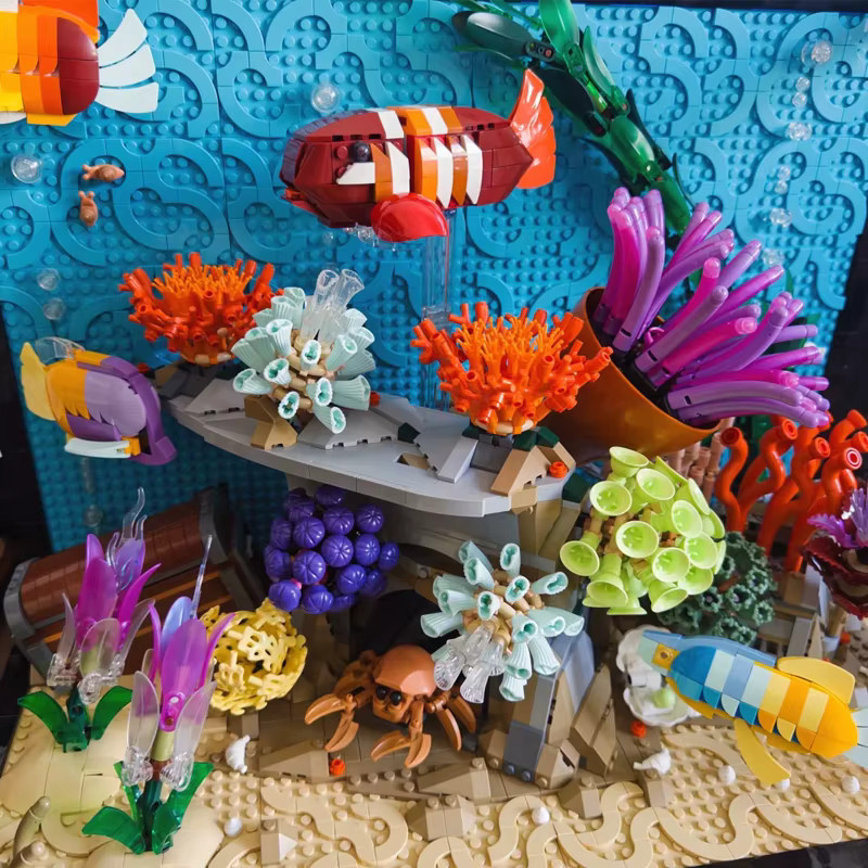 TEOK Tropisches Aquarium-Modell, Bausteine-Set, 4154 Teile, ab 14 Jahren - Bild 6