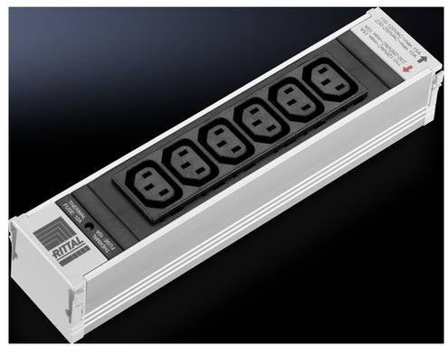 Rittal Einsteckmodul DK 7856.070 mit IEC C13 Steckplätzen in Schwarz und Silber - Bild 1
