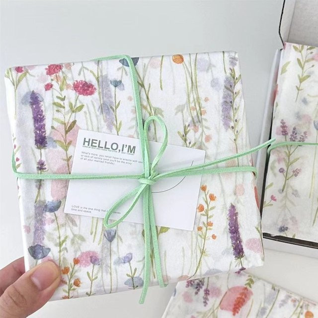 10 Blatt Seidenpapier mit Blumenmuster in Mehrfarben für DIY-Handwerk, Hochzeiten und Partys - Bild 1