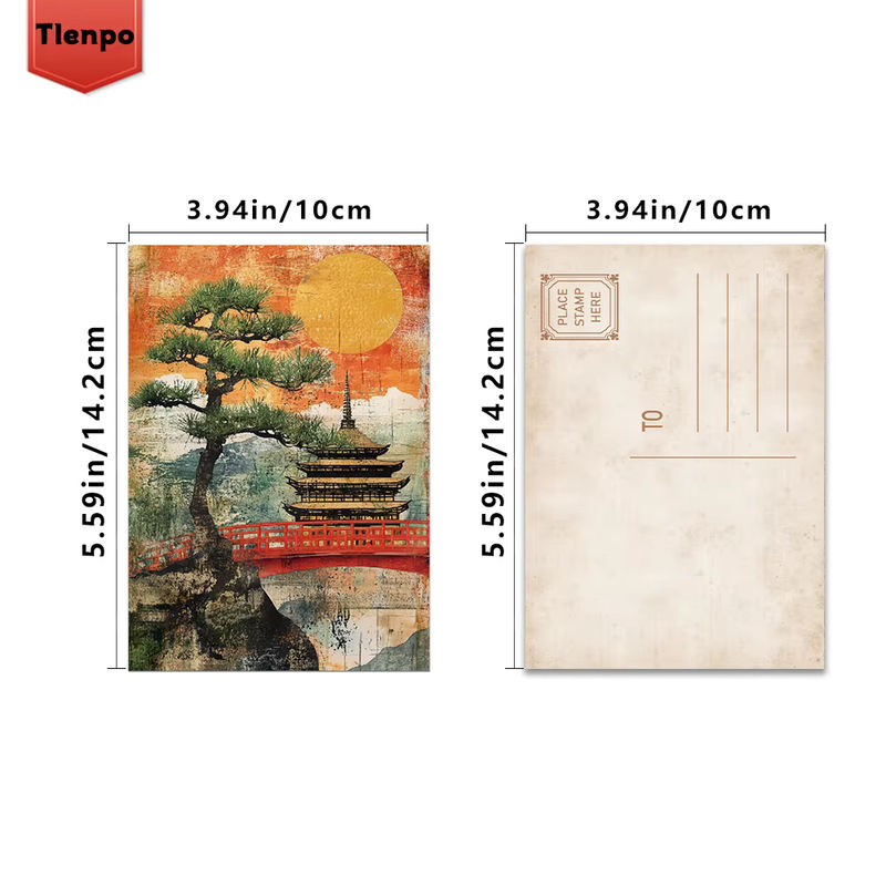 32 Stück Retro-Postkarten im japanischen Vintage-Stil, mehrfarbig, rechteckig - Bild 4