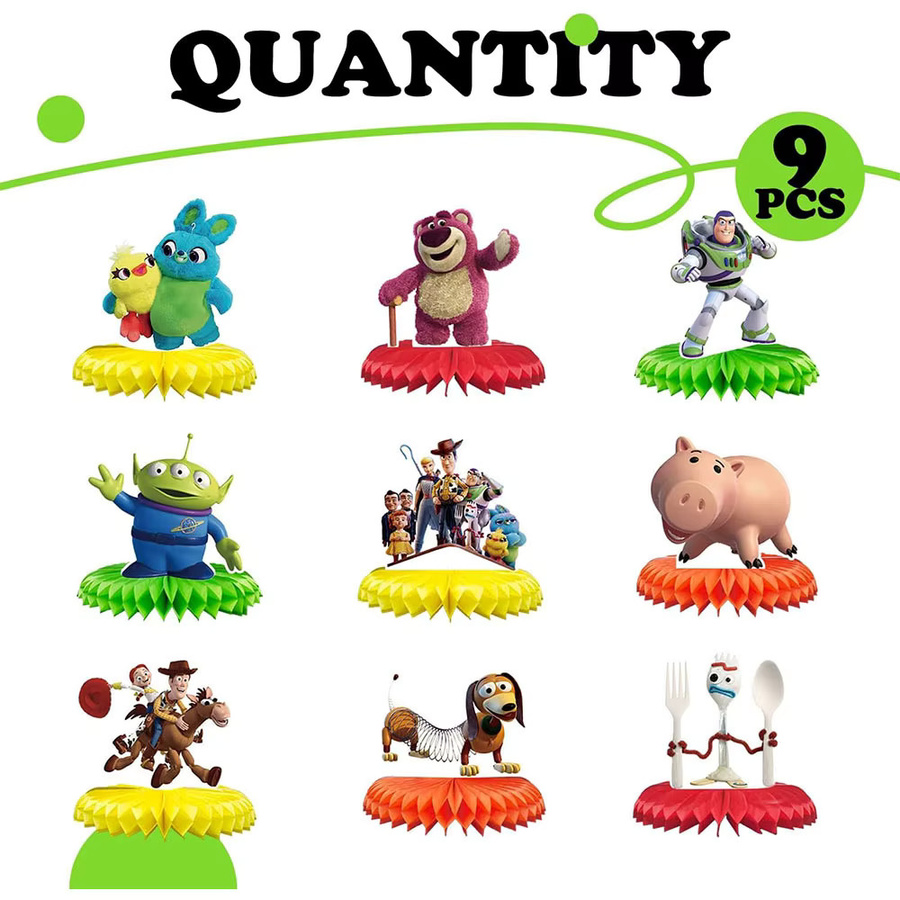 Bandai Toy Story Wabenbälle Partydekoration, Tischornamente, Erdbeerbär Woody Buzz Lightyear - Bild 4