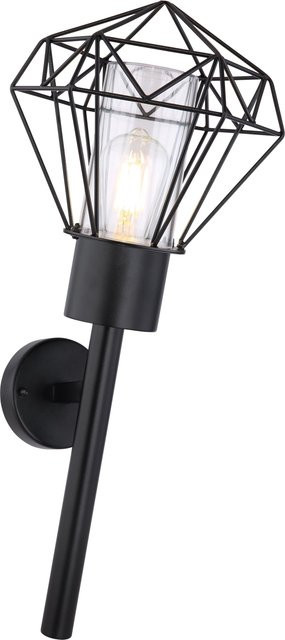 Globo Lighting Außenleuchte HORACE Wandlampe in Schwarz mit LED und warmweißem Licht - Bild 1