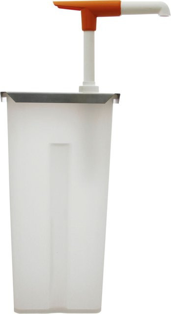 Schneider Druckknopf Dosierspender in Weiß und Edelstahl, Volumen: 5000 ml, B: 17,5 cm, T: 14,0 cm - Bild 1