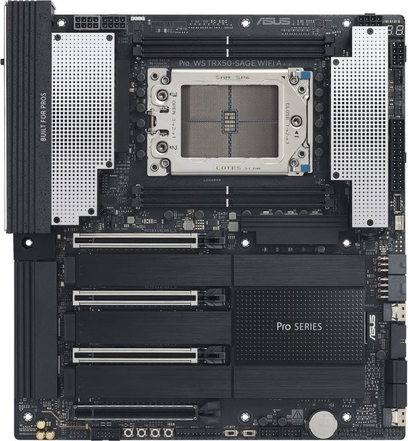 Asus PRO WS TRX50-SAGE WIFI A Mainboard mit AMD sTR5 Sockel, DDR5, WiFi 7 und Bluetooth in Schwarz/Grau - Bild 2