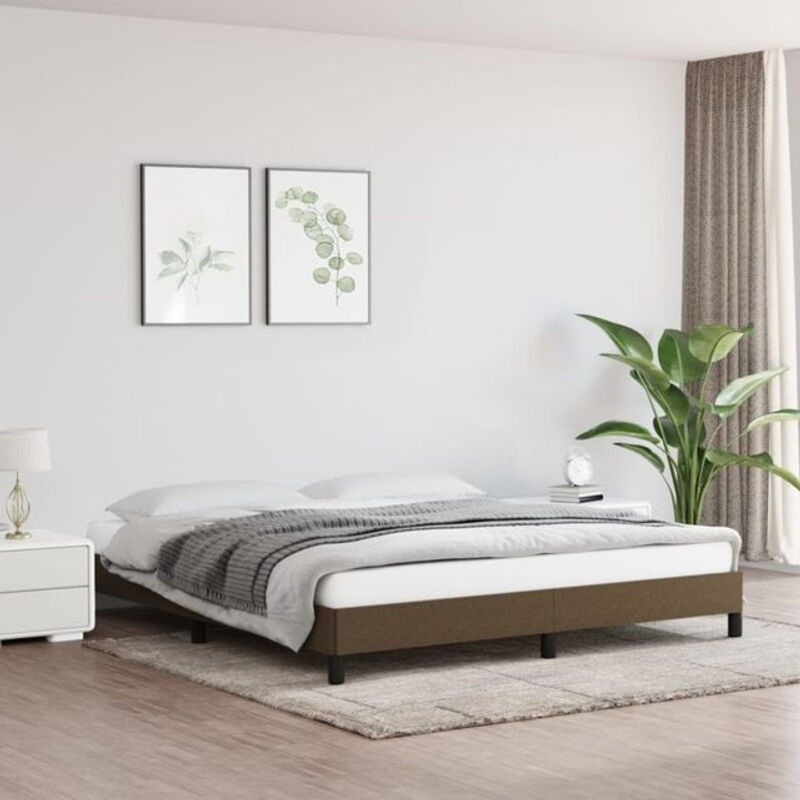 Polsterbett vidaxl in Braun aus Stoff und Holzwerkstoff ohne Matratze B/T/H: 180 x 200 cm - Bild 1