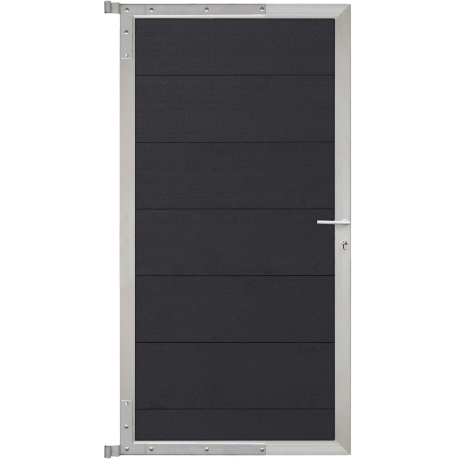 GartenLand Steckzauntor Ameland in Anthrazit aus WPC und Aluminium, Breite: 90 cm, Höhe: 175 cm - Bild 2