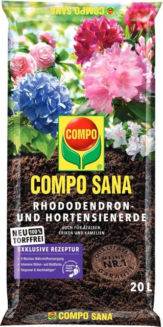 Compo Sana Spezialerde Rhododendron und Hortensien torffrei 20 kg - Bild 1