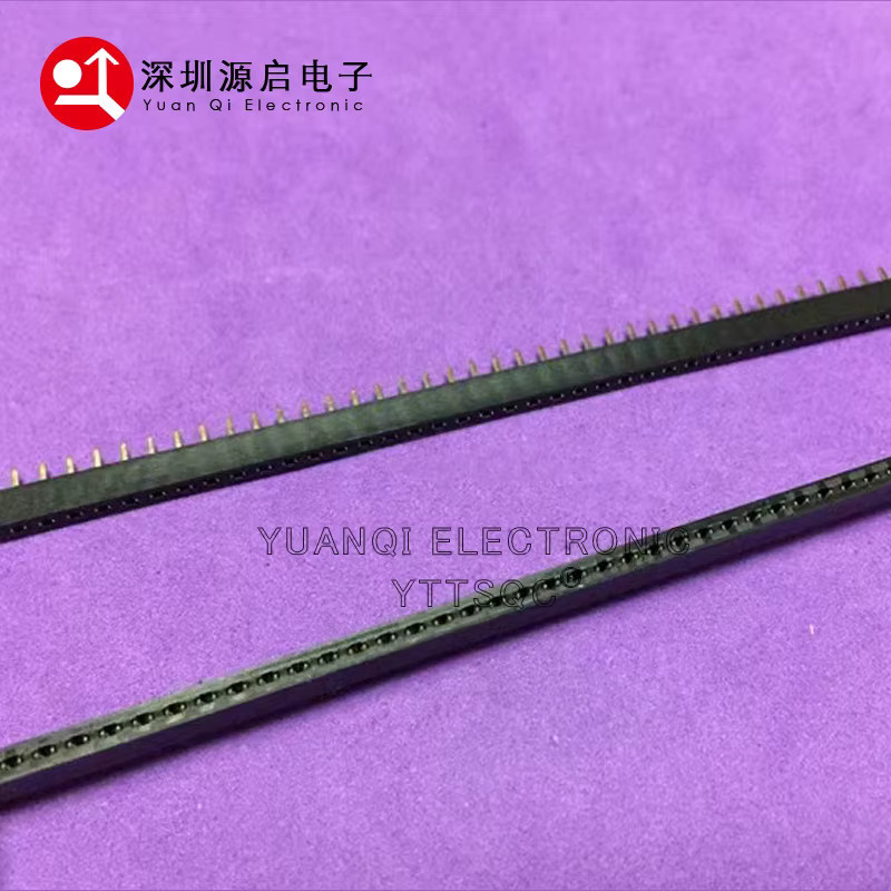 10 Stück YTTSQC PCB Pin Header Stecker, 2,54 mm PH3,5 kurzes Profil, einreihig gerade, Gold und Schwarz - Bild 2