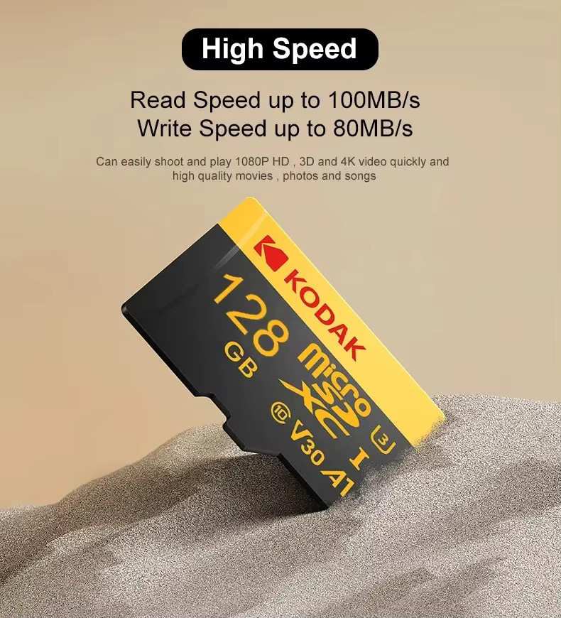 Kodak Micro SD Speicherkarte 128GB Klasse 10 UHS-1 mit USB-C Kartenleser - Bild 4