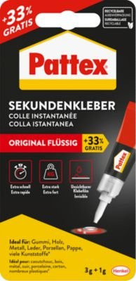 Pattex Sekundenkleber Classic transparent flüssig 4 g - Bild 1