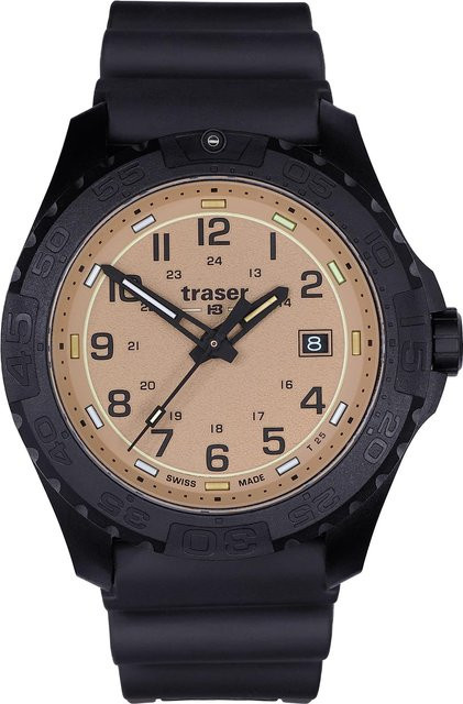 TRASER Outdoor Pioneer Analoguhr, Edelstahl, Schwarz, Kautschuk, 44 mm, Unisex - Bild 1
