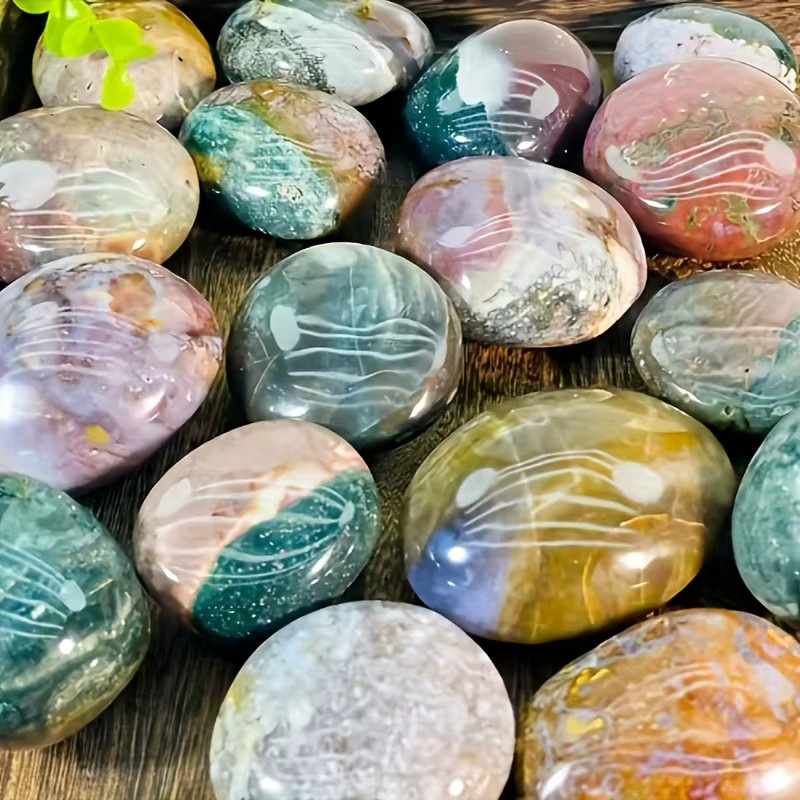 CrystalHola Quarz-Ozeanjaspis-Kristallstein in Multicolor als abstrakte Dekoration für deinen Tisch - Bild 2