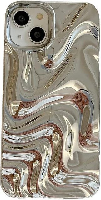 Qianliyao Handyhülle mit 3D-Wasserrillenmuster in Silber für iPhone 11 bis iPhone 17 Pro Max, weiche und stoßfeste Schutzhülle - Bild 1