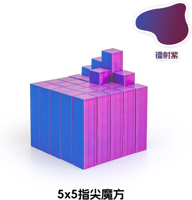 IYUEQIANLI 3D-gedruckter Würfel Fidget Toy Stressabbau Rotierend violett - Bild 1