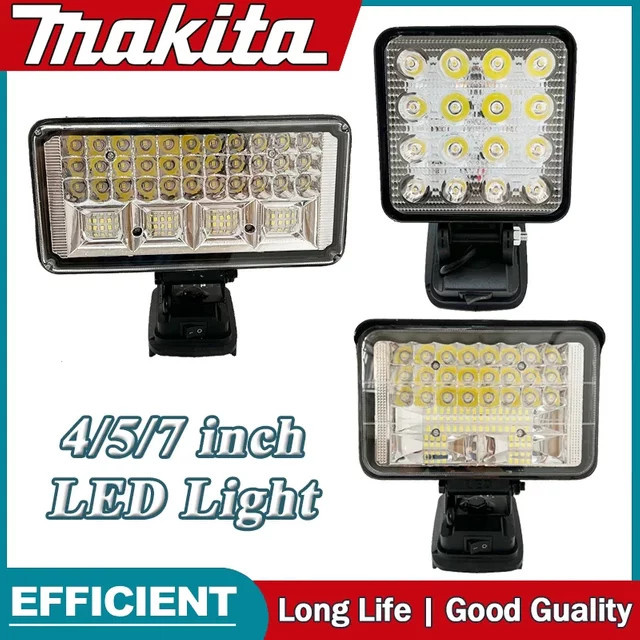 Makita LED-Strahler Schwarz, kabelloser tragbarer Arbeitsleuchte für 18 V Akkus - Bild 1