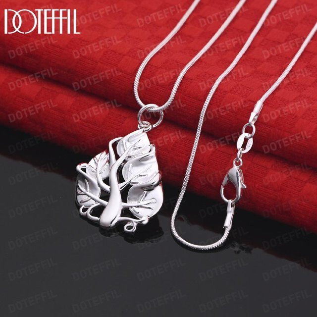 DOTEFFIL Halskette 925 Sterling Silber, Baum, 50 cm, Unisex - Bild 1