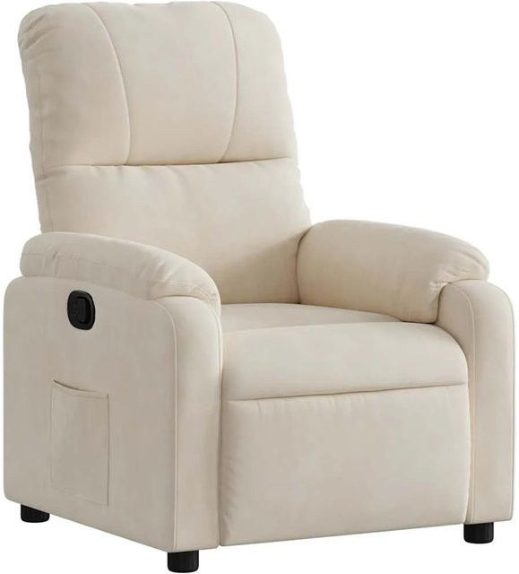 vidaXL Relaxsessel Beige aus Mikrofasergewebe mit Armlehnen und manueller Verstellung - Bild 1