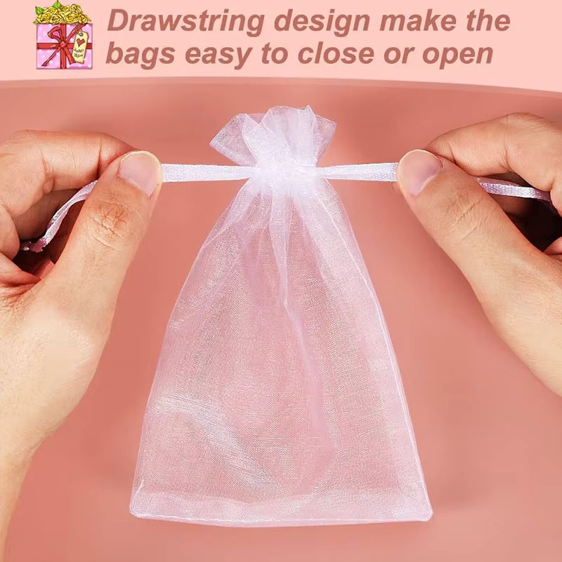 SSBZD01 Organza-Beutel in Schwarz zur Schmuckverpackung und Geschenkverpackung - Bild 2