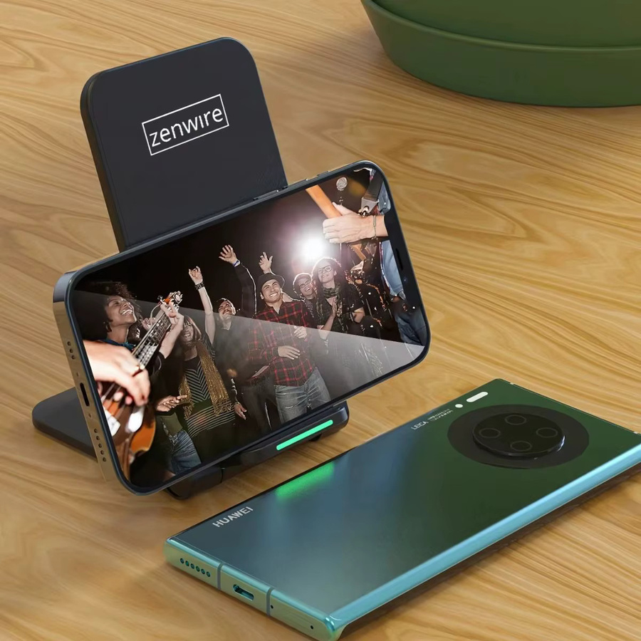 Zenwire X18A Kabellose Ladestation mit Qi-Induktion und 15W Schnellladung via USB-C in Schwarz - Bild 3
