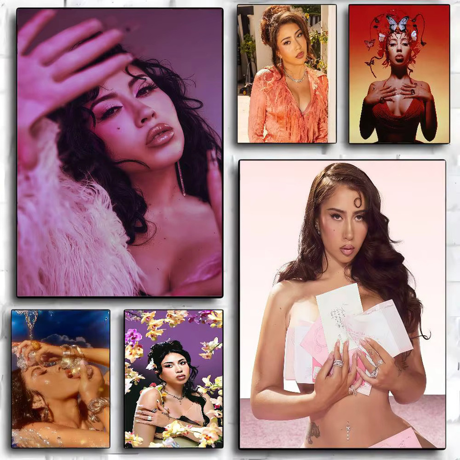 Vintage Kali Uchis DIY Sticky Poster Whitepaper Kunstwerk in Weiß, B/H: 15 x 15 cm - Bild 2