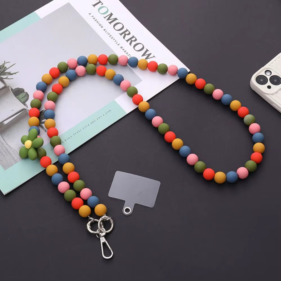 Luxus Handyhülle für iPhone mit Lanyard und Kartenfach für Damen in Rosa Bunt - Bild 2