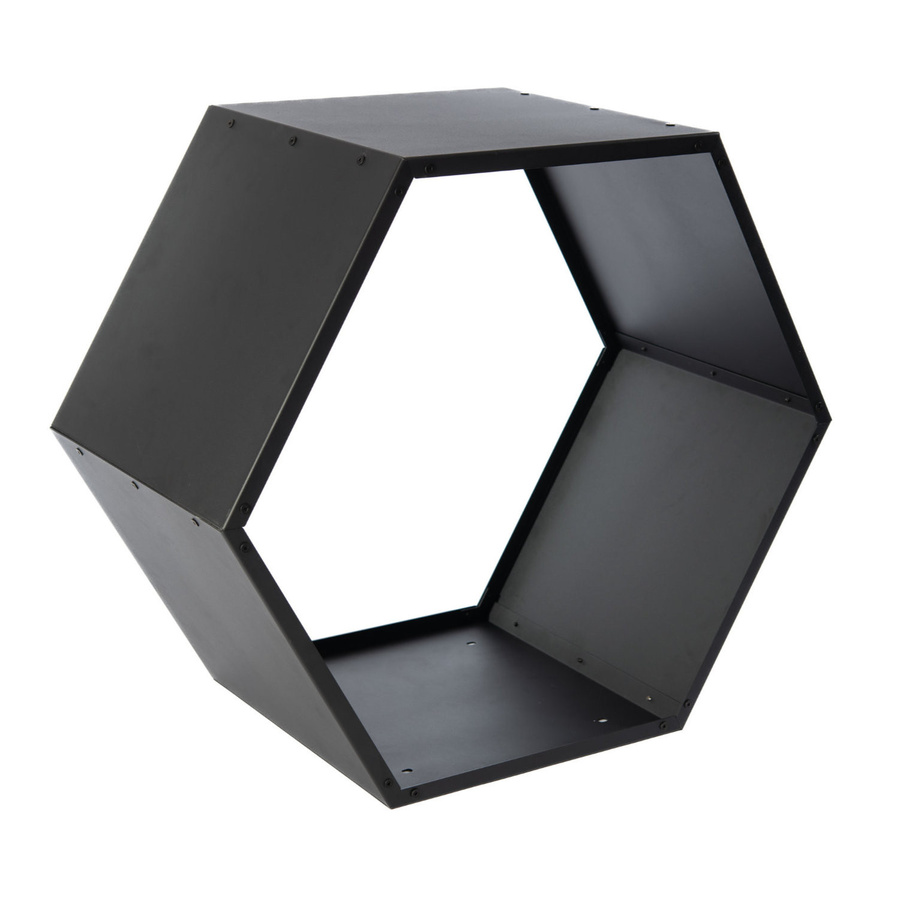 Westmann Kaminholzregal Biene aus Stahl in Schwarz mit Wabenform, B: 88 cm, T: 45 cm, H: 77 cm - Bild 3