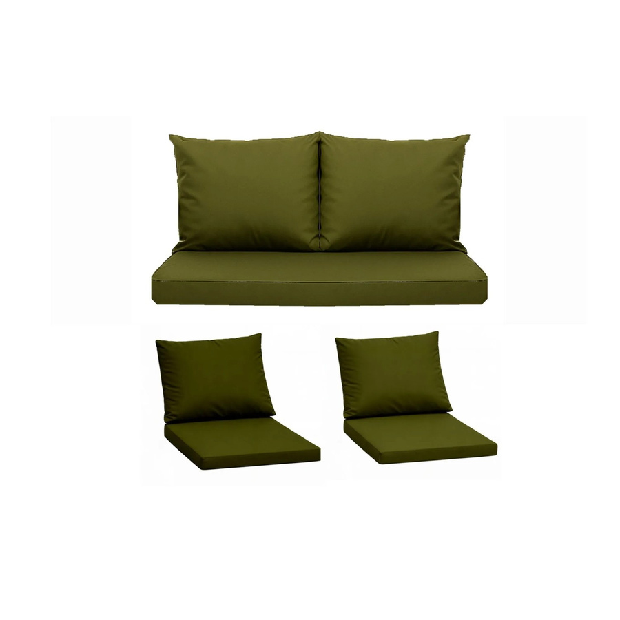 Setgarden Komfort Set Gartenloungekissen aus Technorattan in Grün für Sofa und Sessel, B: 100 cm, T: 60 cm - Bild 2