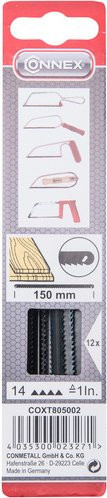 Connex Handsägeblatt für Holz und Metall, silberfarben, Länge: 15 cm - Bild 1