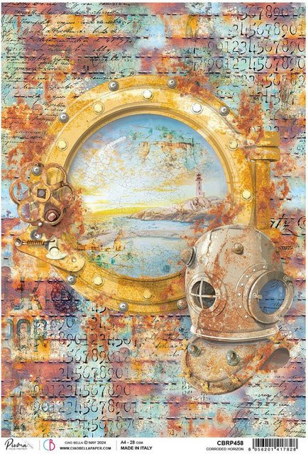 Motiv-Strohseide Ciao Bella Coral Reef Bullauge in Multicolor, Format A4, matt - Bild 1