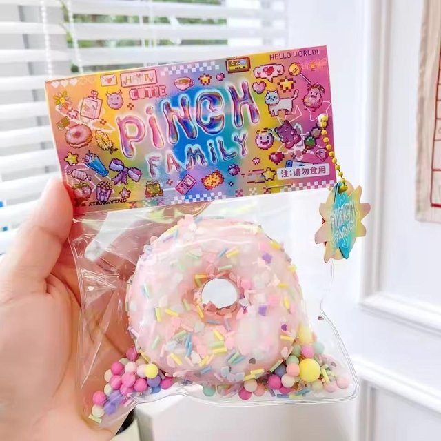 Taba Squishy Kuchen Donut, Sensorisches Fidget Spielzeug, gray - Bild 1