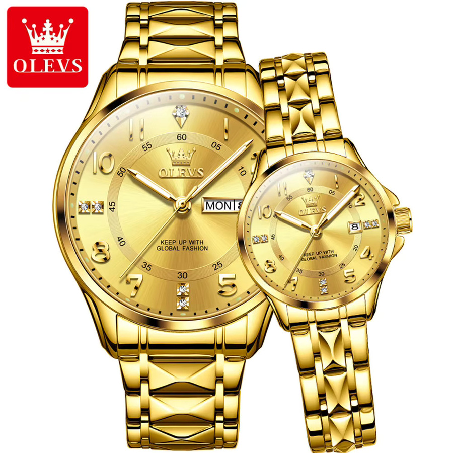 OLEVS Armbanduhr Quarz, Edelstahl, Diamant, Unisex - Bild 2