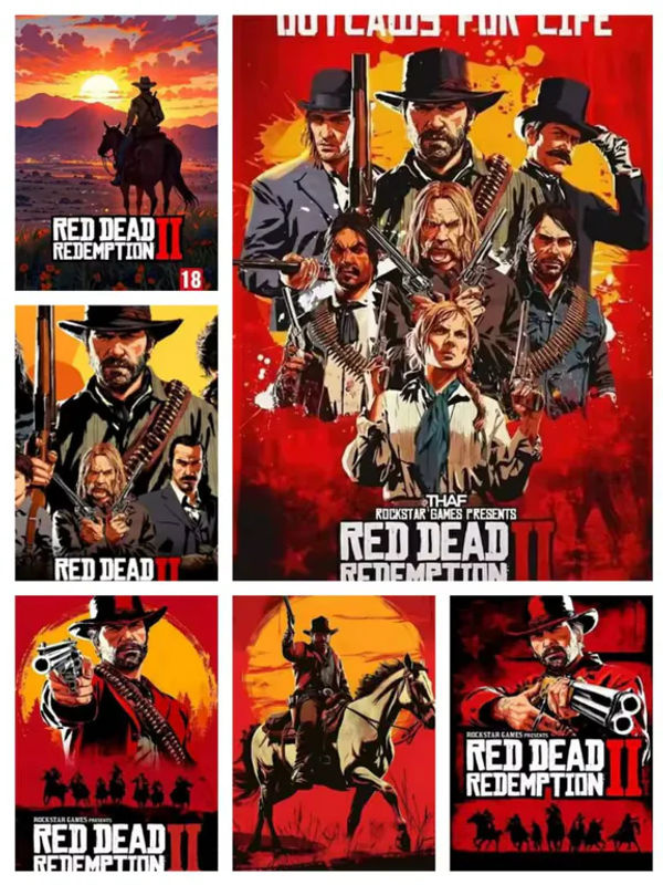 Red Dead Redemption 2 5D Diamond Art Set mit Porträt Motiv in Mehrfarbig für deine Wanddekoration B/H: 40 x 40 cm - Bild 3