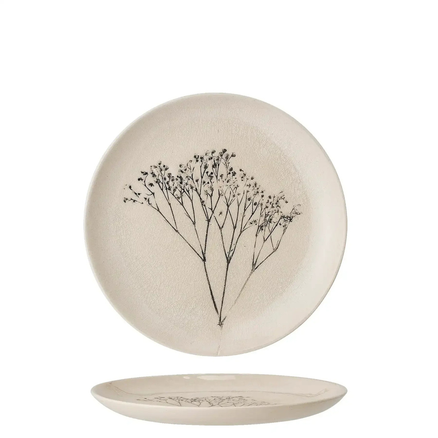 Bloomingville Steingutteller Bea Natur 21 cm Durchmesser - Bild 1