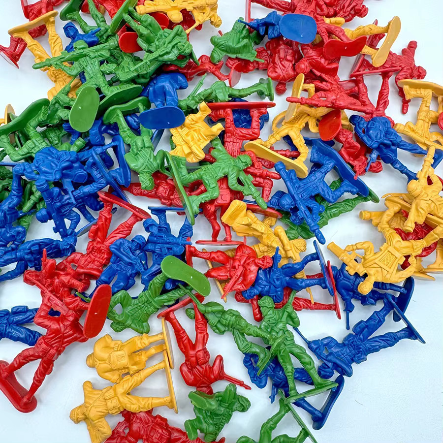 JXB Militärsoldat Miniaturfiguren aus Kunststoff in Blau, 30 oder 48 Stück, hochdetailliertes Armeemodell-Set für Sammler und Dioramen, Höhe: 5 cm - Bild 3