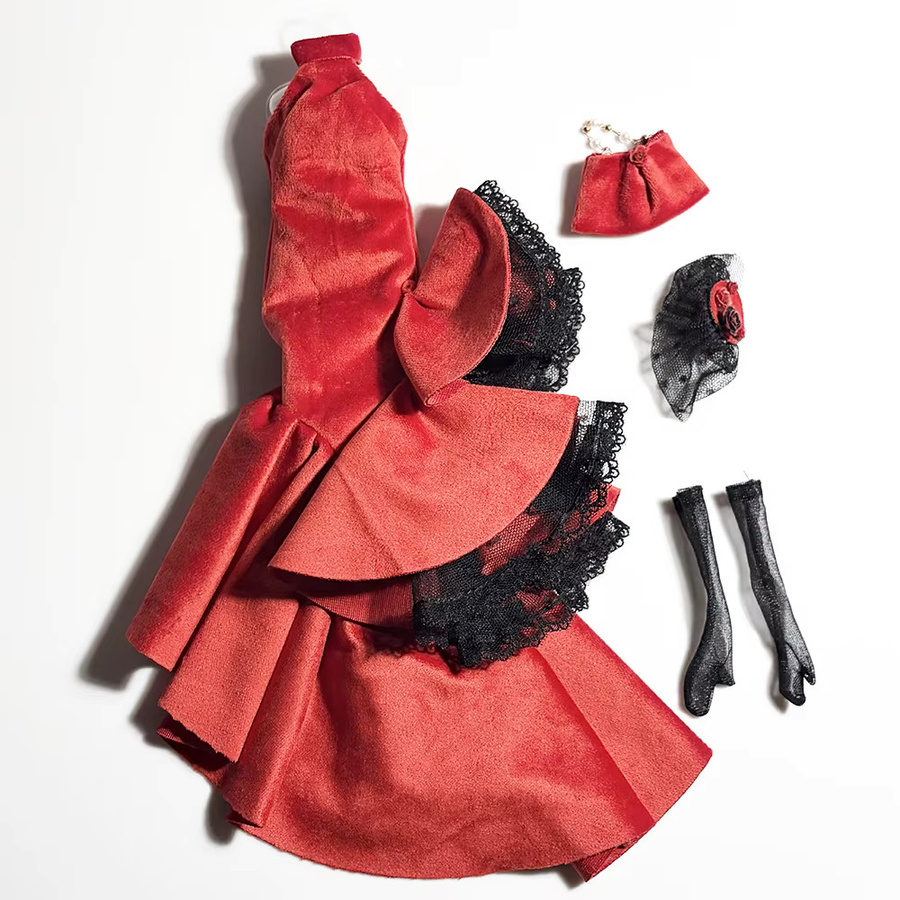 Xianxian Princess Puppenkleidungsset, Rotes Kleid, Zubehör - Bild 1