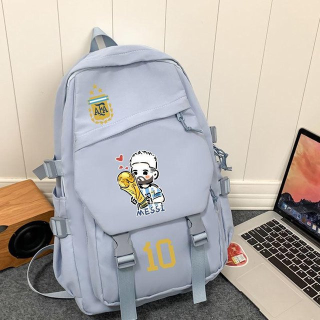 3-teiliges Schulrucksack-Set in Blau aus Oxford-Stoff mit Schultasche und Federmäppchen - Bild 1