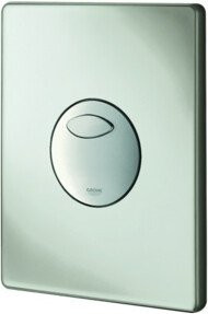 Grohe Abdeckplatte Skate für Dual Flush, senkrechte und waagerechte Montage, mattchrom, Silber, B/H/T: 19,7 x 15,6 x 19,7 cm - Bild 1