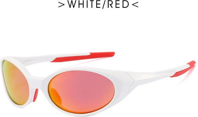 NAPAGE Global Glasses Sonnenbrille, Oval, Kunststoff, Vollrand, Unisex, White, polarisiert, verspiegelt - Bild 1