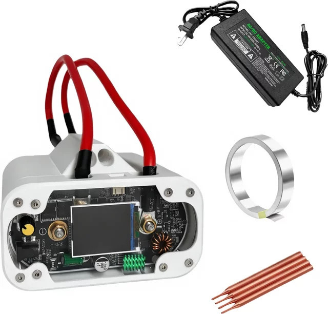 TESK Hochleistungs-Dual-Superkondensator-Batterie-Punktschweißgerät 2500 A 6 V in Weiß für 18650 21700 32140 Batterien und 0,1–0,4 mm Nickel DIY - Bild 1