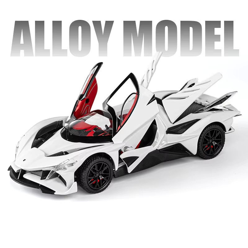 MAKEDA Apollo Projekt Evo Sportwagen Modell, 1:24, Metall, mit Sound und Licht - Bild 3