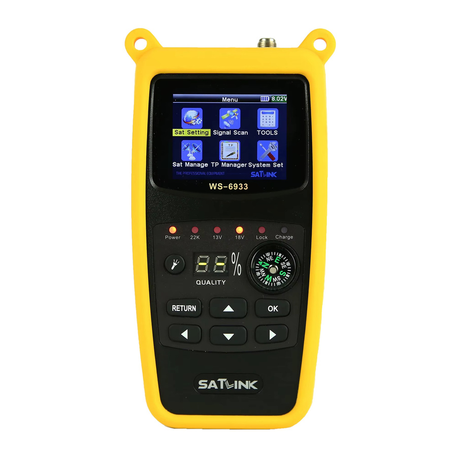SATLINK DVB-S2/DVB-S Satellitenfinder Signaltester Detektor in Schwarz und Gelb - Bild 3