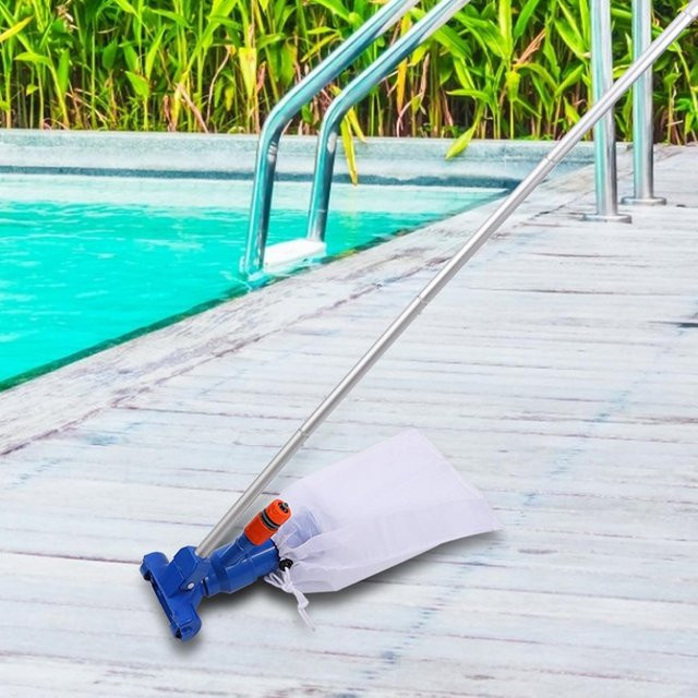 KONNWEI Poolreinigungsset mit Saugkopf und 135 cm Stange in Blau - Bild 1