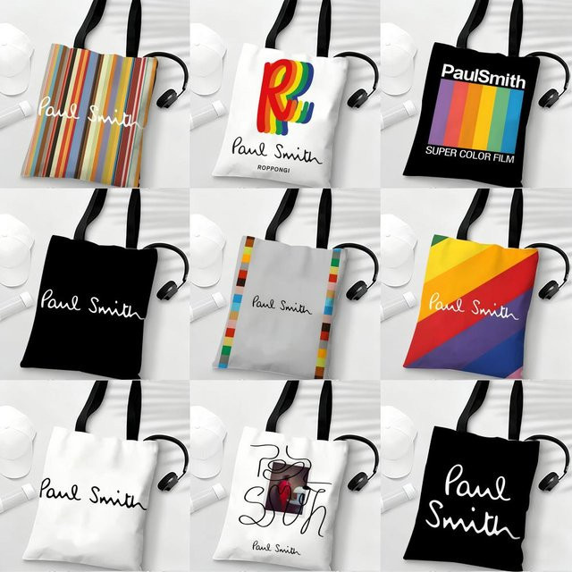 Paul Smith Canvas Umhängetasche in Schwarz mit großer Kapazität B: 40,0 cm, H: 30,0 cm - Bild 1