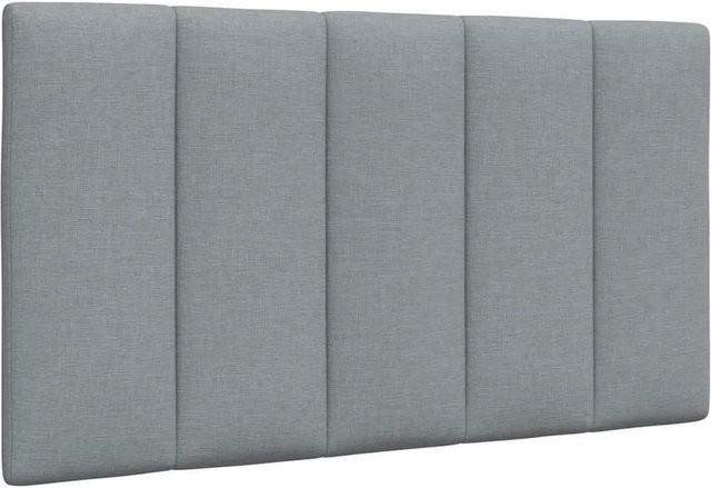 vidaXL Kopfteil-Kissen Hanko Hellgrau mit Linien-Design aus Stoff, Breite: 80 cm - Bild 1