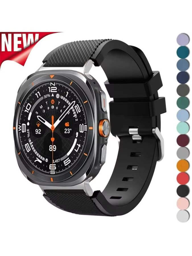 FancyWrist Uhrenarmband Silikon, Schwarz, Samsung Galaxy Watch 8/Ultra - Bild 3