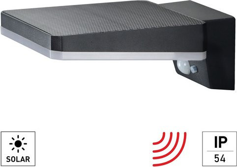 E2 Solar-Wandleuchte SIKA mit Bewegungssensor und LED in Schwarz, B/H/T: 135 x 168 x 69 mm - Bild 1