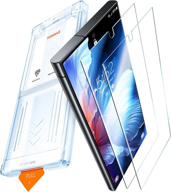 Torras GlassGo Install Master Schutzfolie aus gehärtetem Glas für Google Pixel 9a, transparent, 2er-Set - Bild 1
