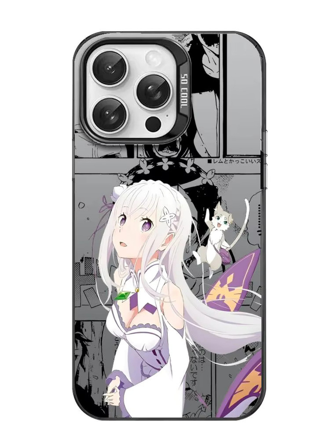 R-Re Z-Zeros Anime Handyhülle für iPhone 11 bis iPhone 17 Pro Max in Multicolour mit Matte Laser Aurora Design und stoßfestem Schutz - Bild 4