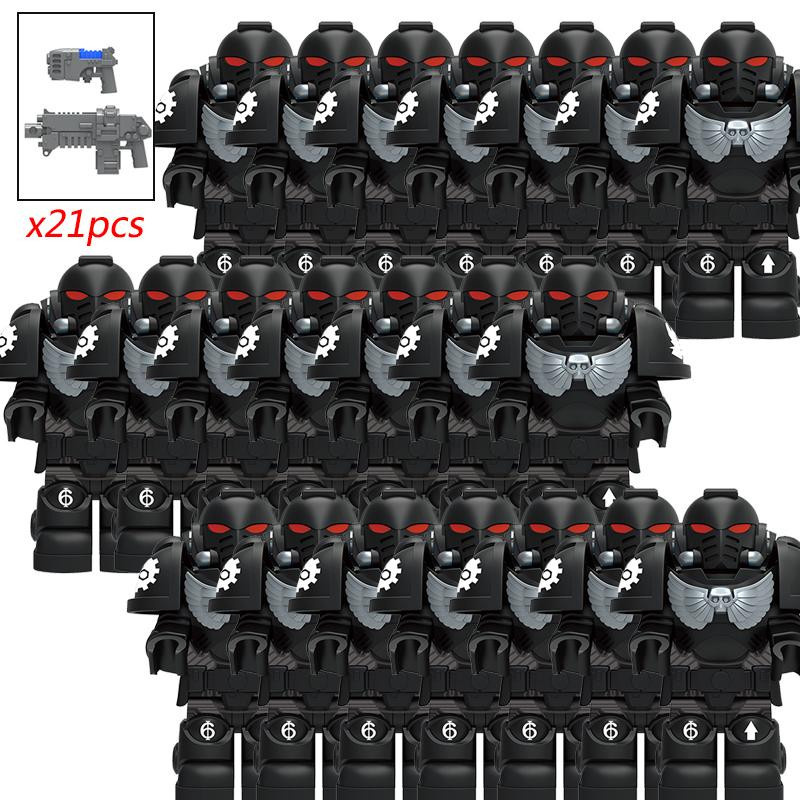 MOC Ritter Blut Krieg Engel Schwarzer Hammer Templer Kriegssoldaten, Actionfiguren, ab 14 Jahren - Bild 2